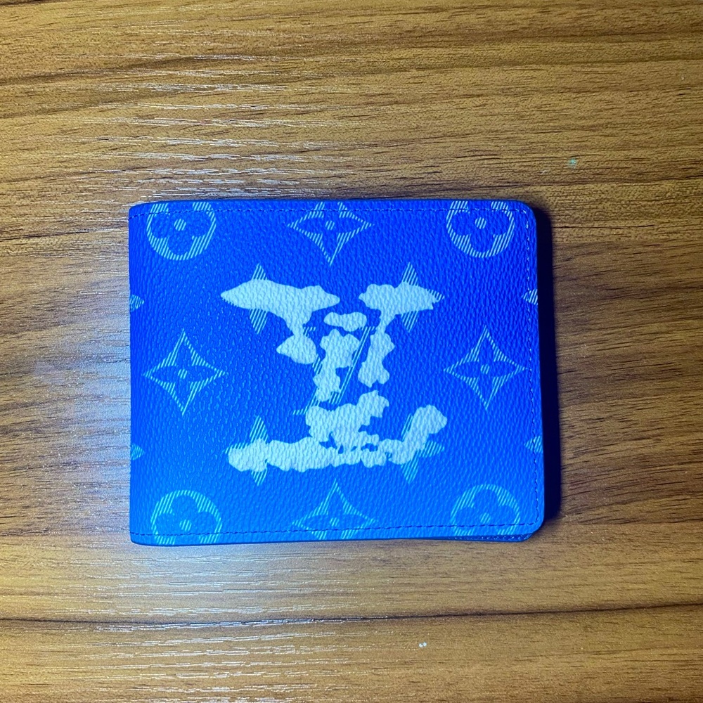 Louis Vuitton wallet slender monogram blue